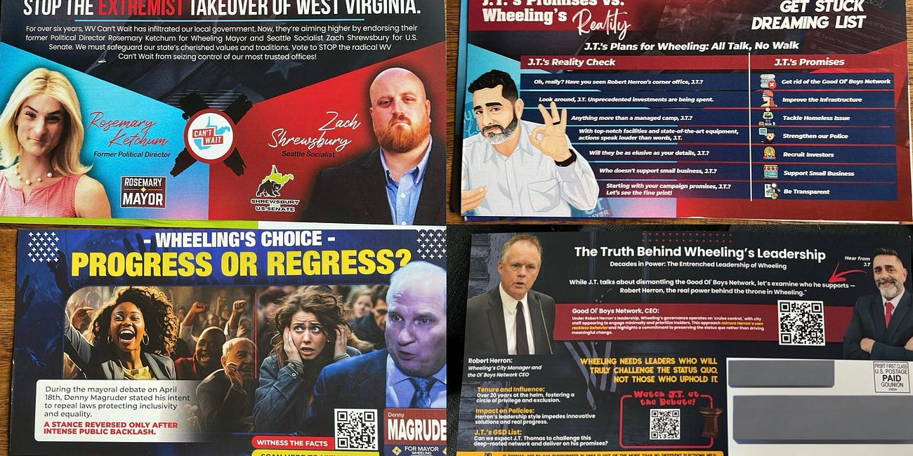 Wheeling's ‘Whodunit?’ Mudslinging mailers flood voter's mailboxes ahead of May 14 election