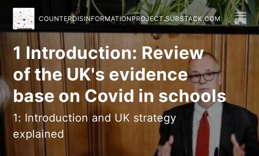 1.Introduction: Review of the UK's evidence base on Covid in schools