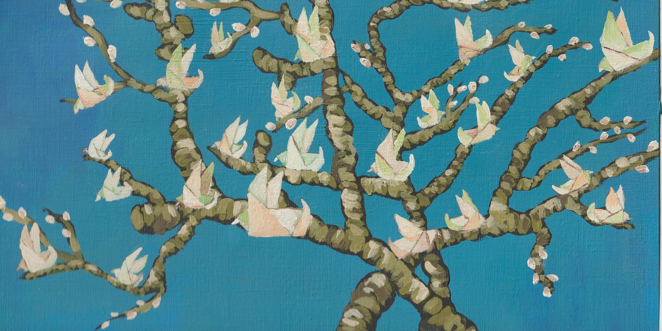 Van Gogh’s “Almond Blossoms” is a tree felled