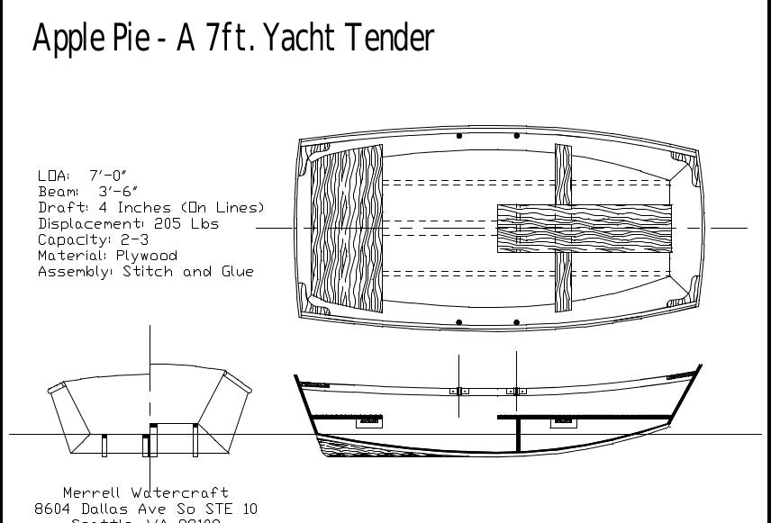 Small Tender Dinghy Free Boat Plan