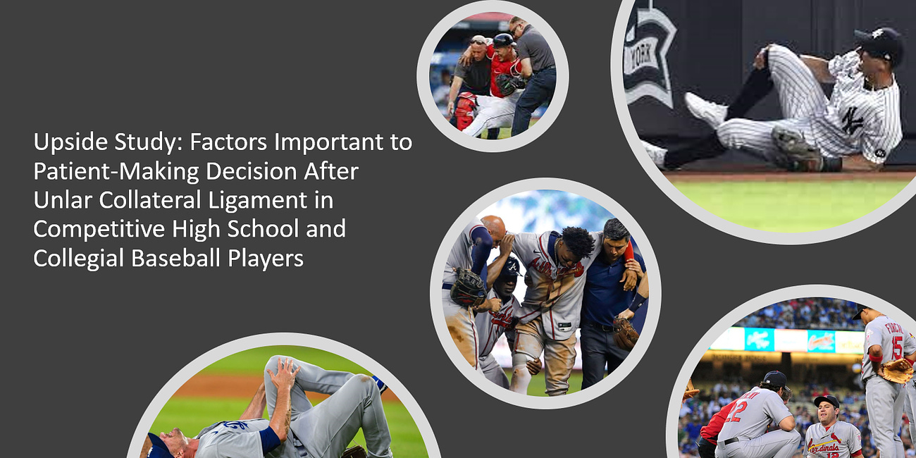 ⭐Upside Studies: Factors Important to Patient Decision-Making After Ulnar Collateral Ligament Injury in Competitive High School and Collegiate Baseball Players
