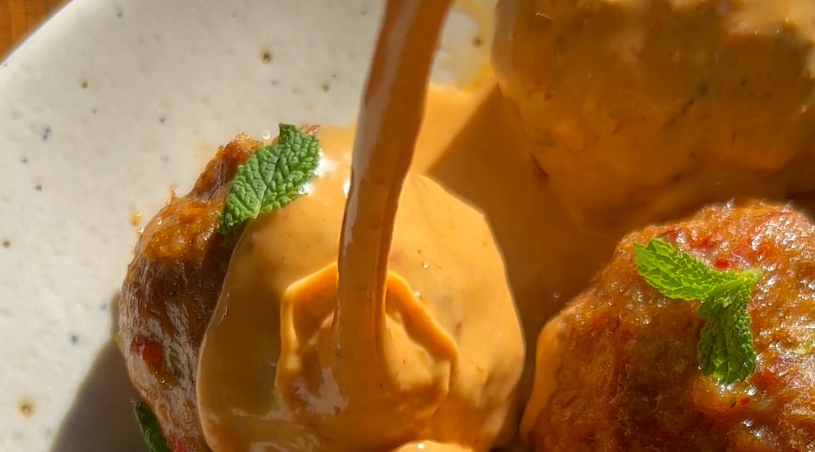 massaman curry & coconut meatballs