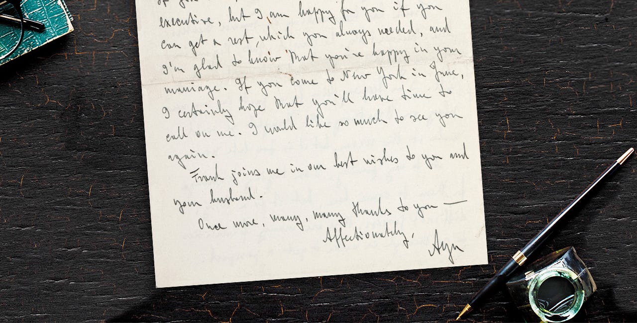 Thirteen Previously Unpublished Letters of Ayn Rand