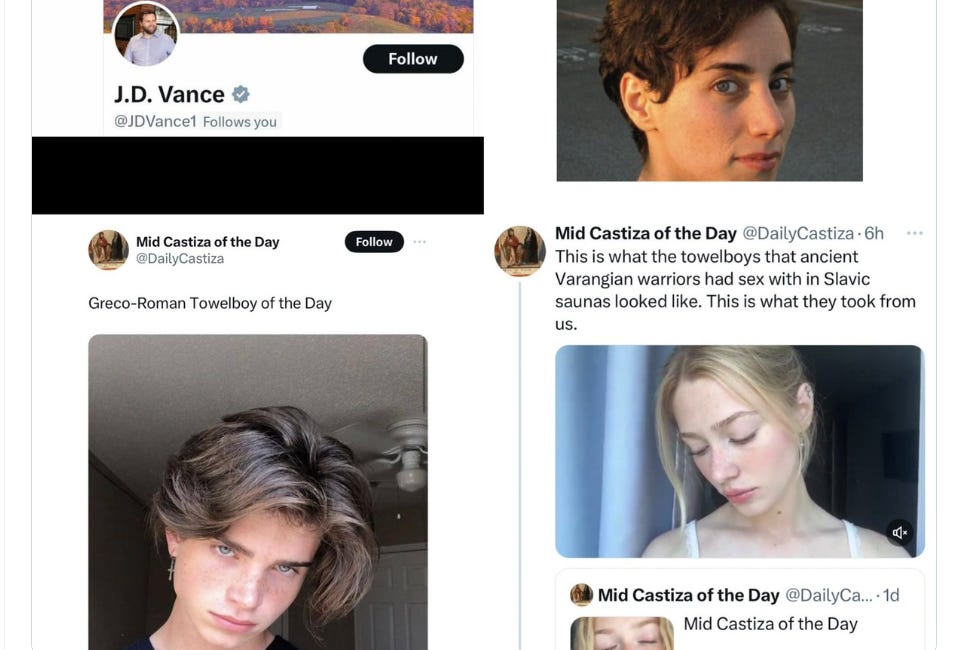 Many Such Takes: JD Vance's Roman Towelboys, "I'm Sick," Canceling Cancel Culture, Raw Milk , and More