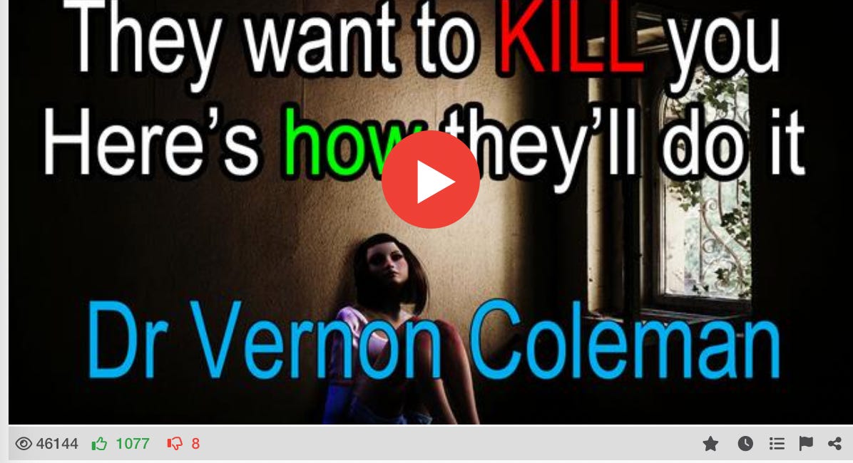 MEDICAL MURDER: "They Want To Kill You - And Here's How They'll Do It" As Told by Dr Vernon Coleman