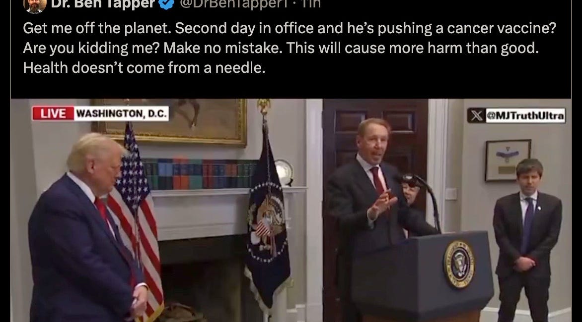 GETTING CONNED AGAIN: Trump throws his weight behind new generation of mRNA gene-therapy injections, for cancer and other diseases