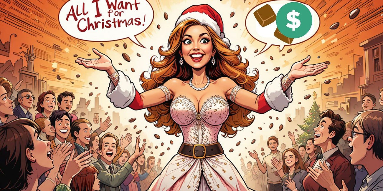 Le cacao fait son show de Noël : Mariah Carey a de la concurrence !