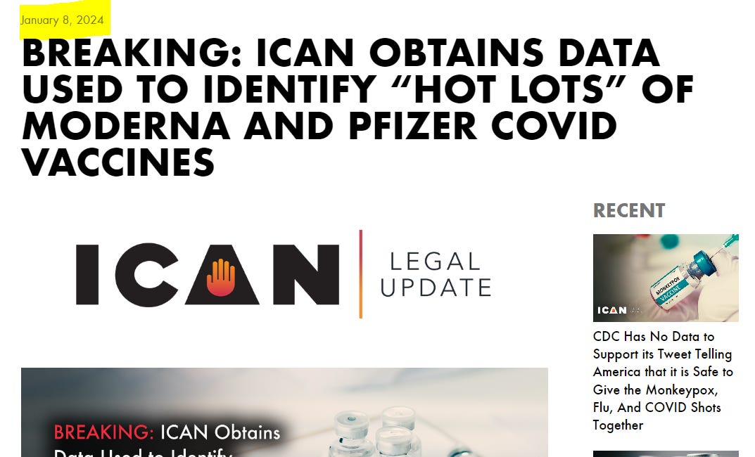 What is up with OpenVAERS's Goofy ICAN lot# Analysis?