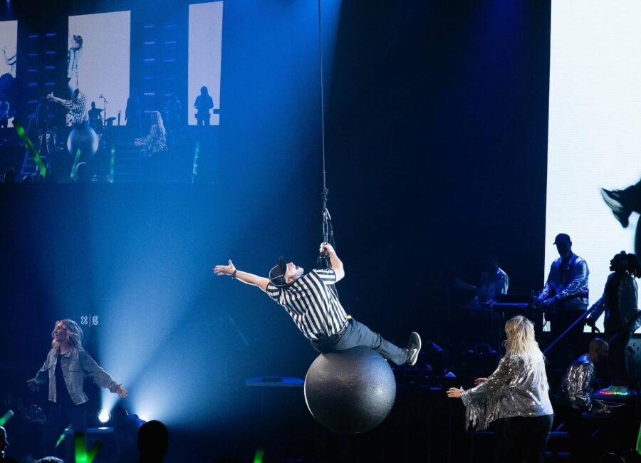 Pastor Recreates Miley Cyrus ‘Wrecking Ball’ Moment For Super Bowl-Themed Church Service ‘Half-Time Show’