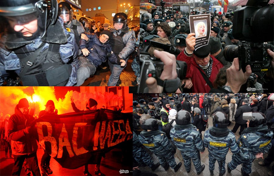 L'opposizione russa: Dicembre 6, 2011 - Proteste contro elezioni falsificate - Parte 1
