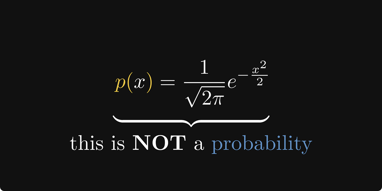 Probabilities, densities, and distributions