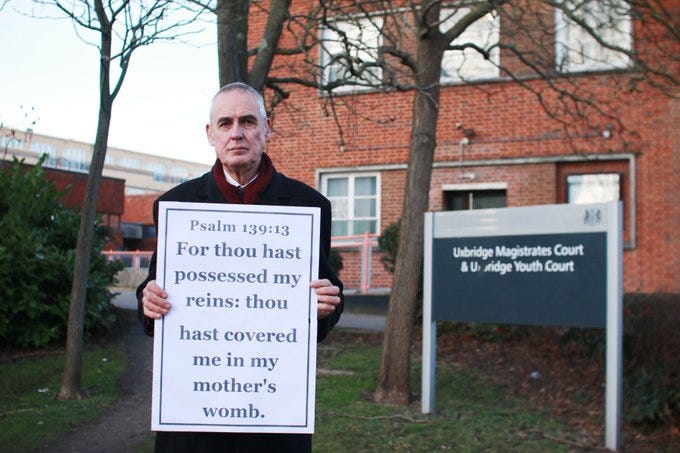 72 y/o Pastor Found ‘Guilty’ of Breaking Law by Holding Sign that ‘Disproves’ of Abortion