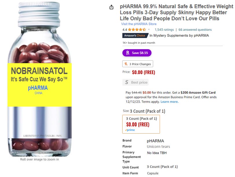 Need to lose weight? Try Nobrainsatol! 
