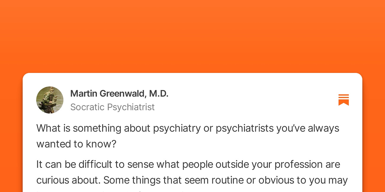 Answering Reader Questions About Psychiatry 