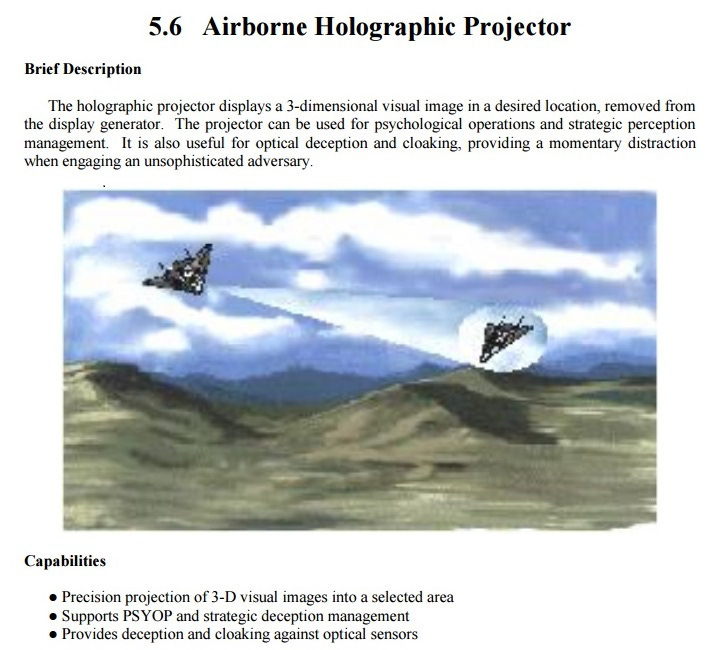 A Super Secret Program: Holographic Technology & US Military Psychological Operations