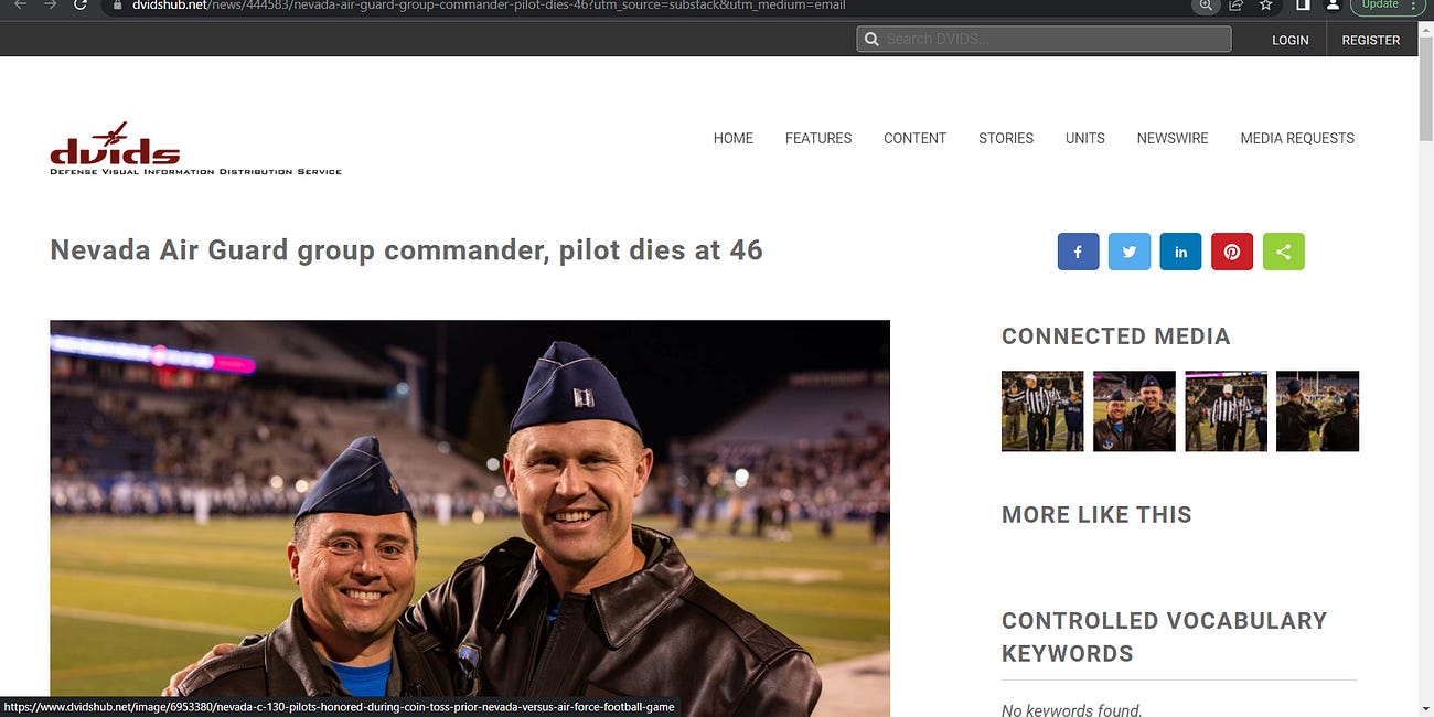 Another Pilot death?: Did Col. Michael Fugett, commander of Nevada Air Guard’s 152nd Operations Group & UNITED AIRLINES, who died on May 9th, die due to the COVID mRNA technology based gene vaccine? 