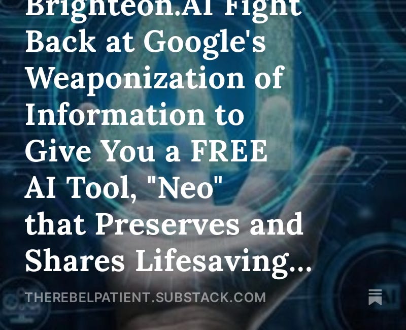 Mike Adams and Brighteon.AI Fight Back at Google's Weaponization of Information to Give You a FREE AI Tool, "Neo" that Preserves and Shares Lifesaving Knowledge that Is Targeted for Extermination