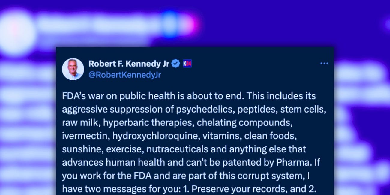 'Preserve Your Records and Pack Your Bags': RFK Jr. Calls Out FDA's 'Corrupt War on Public Health'