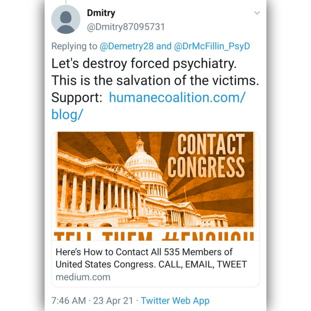 Let’s destroy #ForcedPsychiatry. This is the #Salvation of the #Victims. #RT: @mh_reform @Demetry28 @PsychVictims #HumanRights