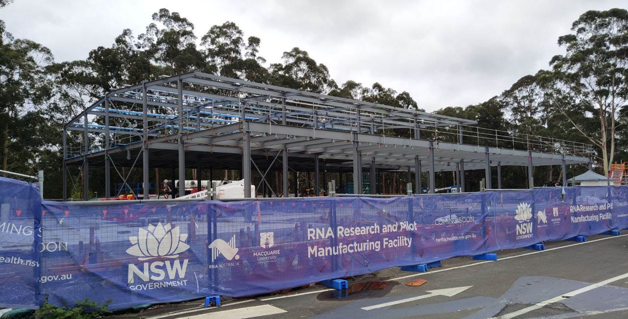 Sydney RNA factory 'nearly finished' in less than six months as $200 million in public funds pour in
