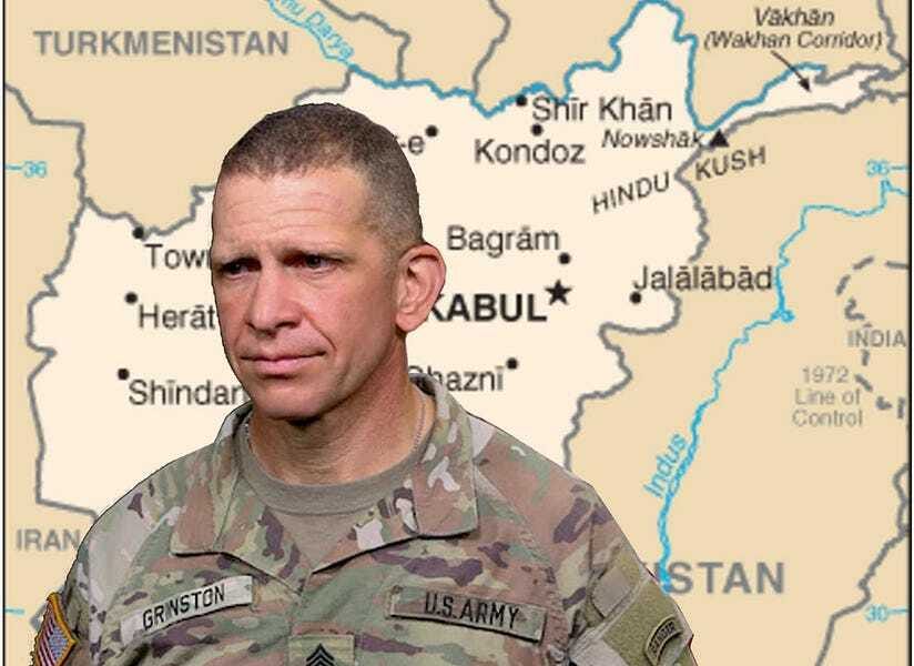 Sergeant major says no one is leaving Afghanistan until all the brass is picked up