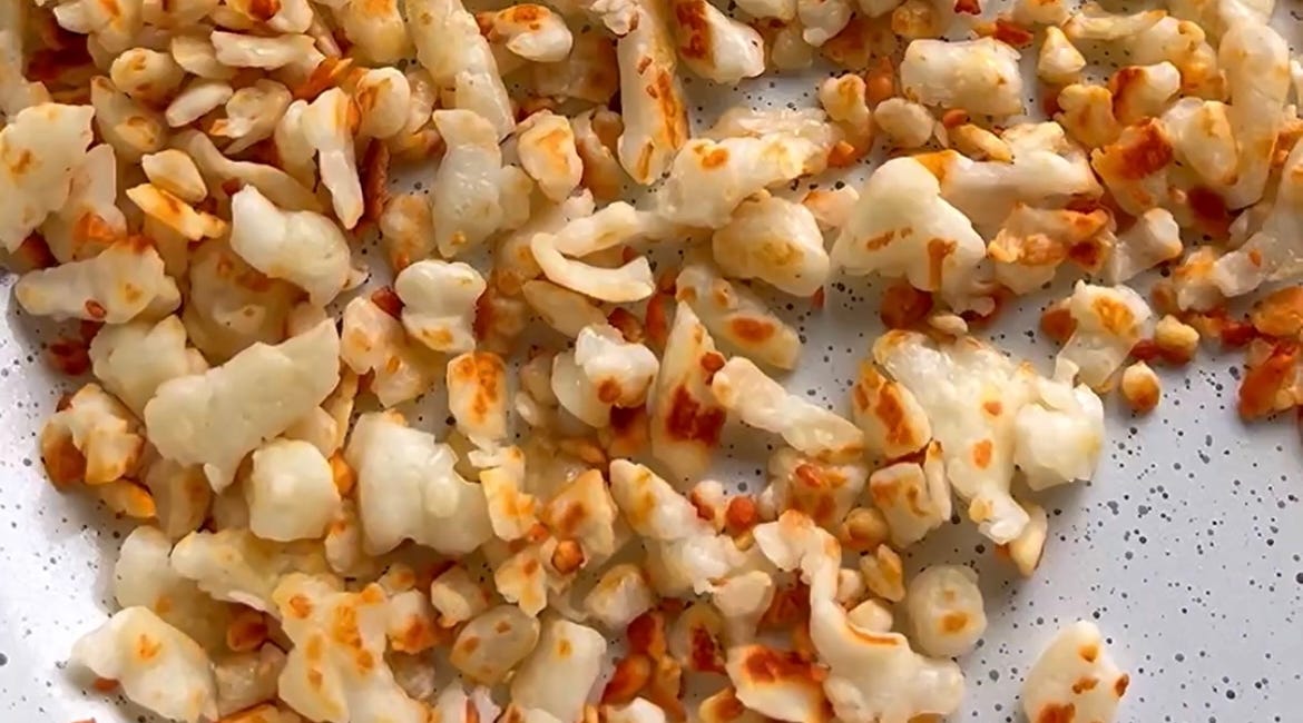 Crispy, crunchy grated halloumi 