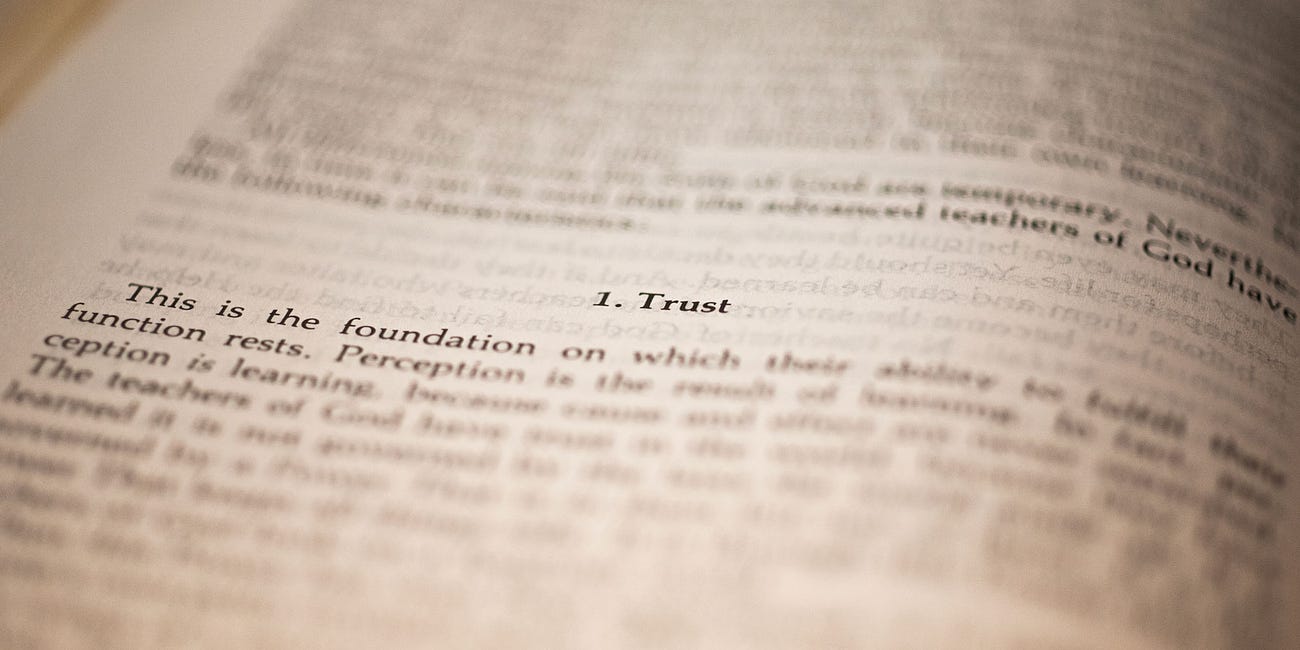 Trust: The Foundation (open)