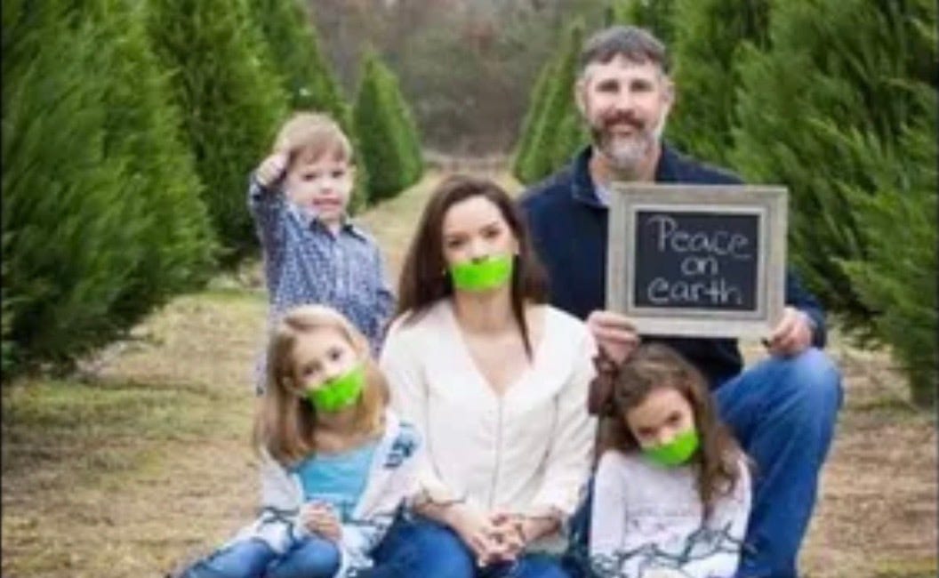 Bound and Gagged on...Holiday Cards?: Welcome to "Peace on Earth." 