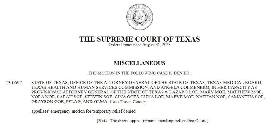 Texas Supreme Court Upholds Ban on Sex-Changes for Children