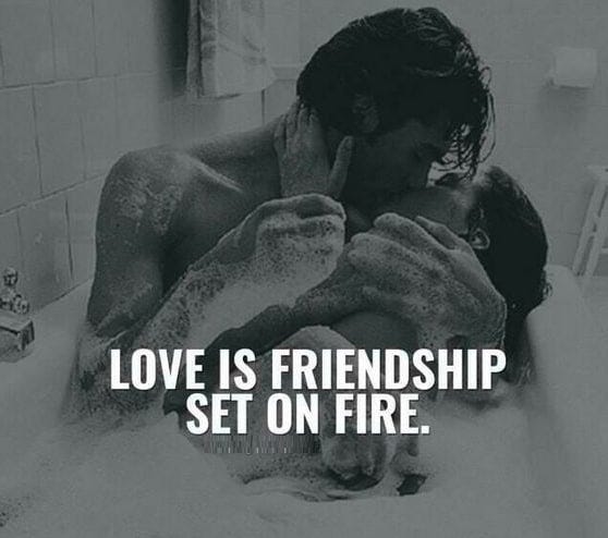 Love Is Friendship Set On Fire