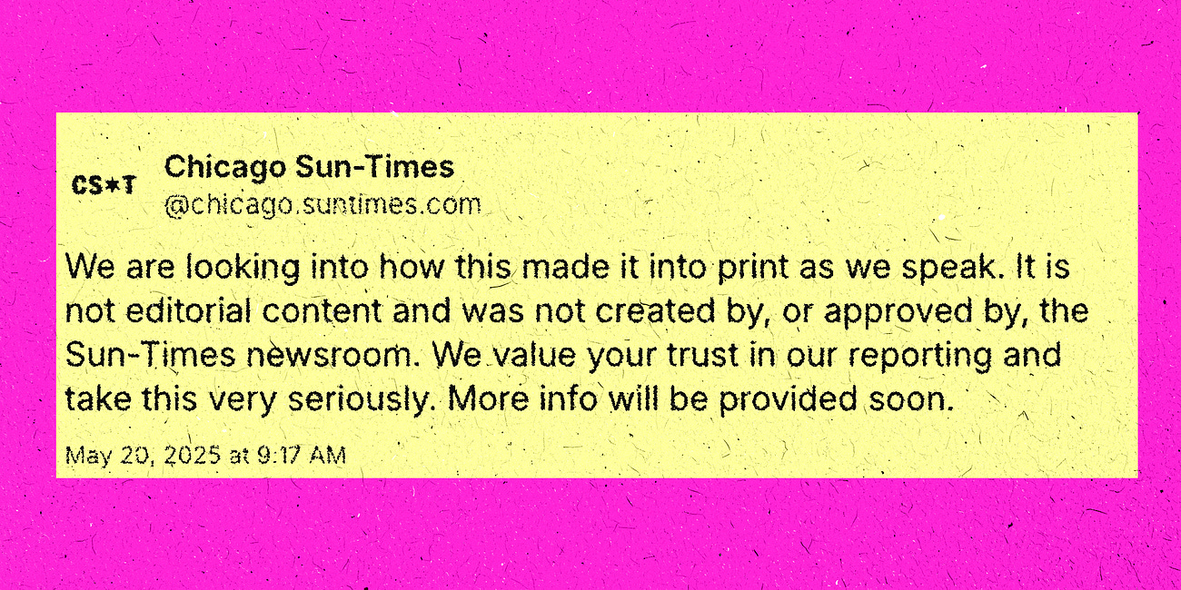 The Chicago Sun-Times Published an AI-Generated Summer Reading List Full of Fake Books — And This is Just the Beginning