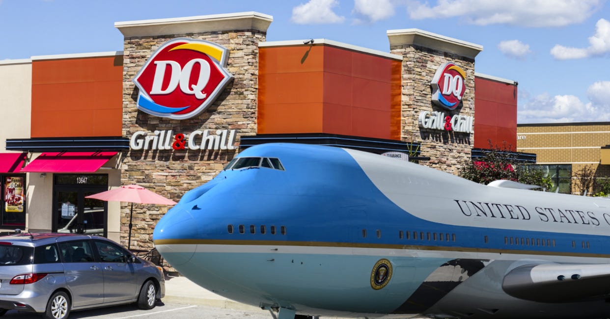 Air Force One makes emergency landing at Dairy Queen