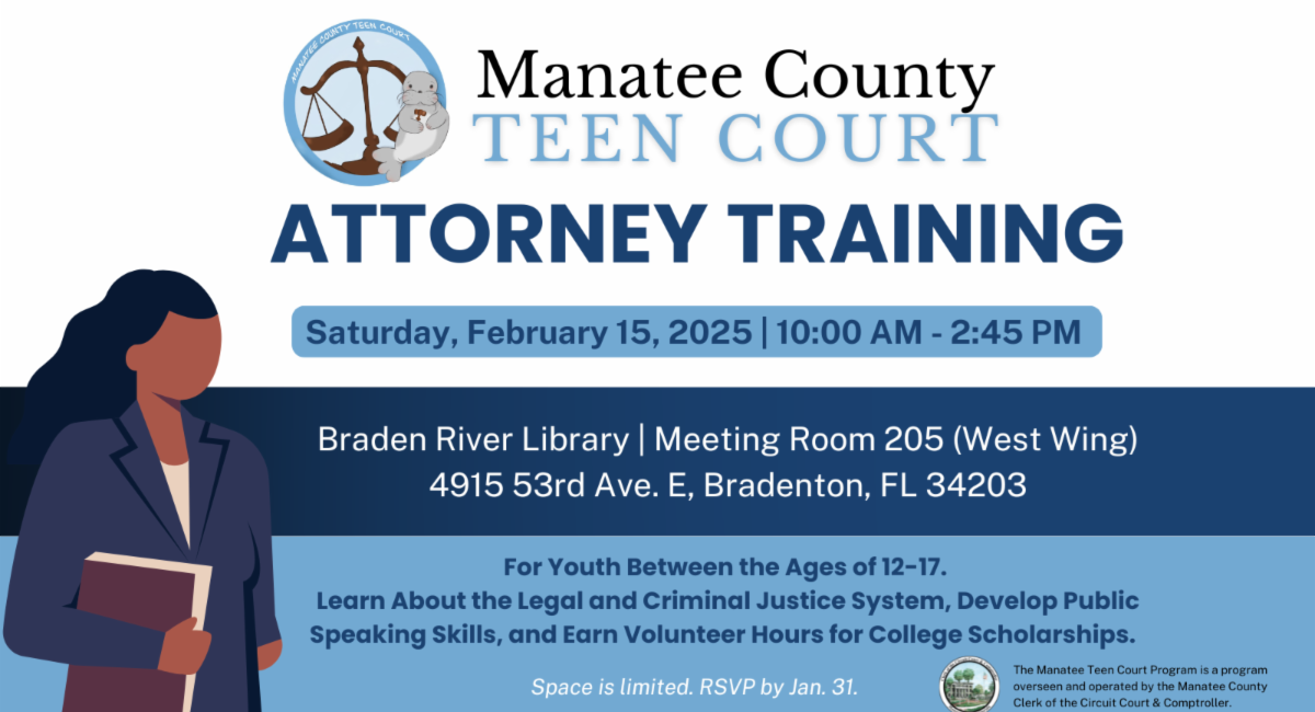 Teen Court Hosts Attorney Training for Youth at Braden River Library