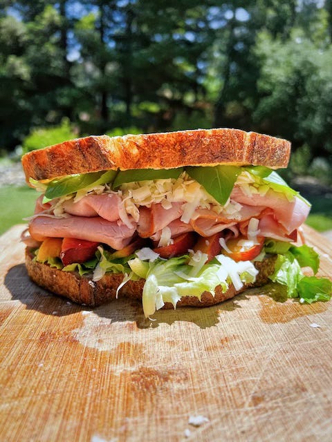 The Best Summer Ham & Peach Sandwich 
