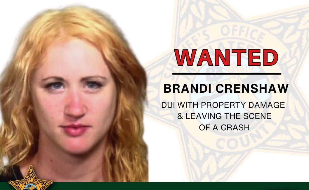 Manatee County Authorities Seek Brandi Crenshaw for DUI and Hit-and-Run