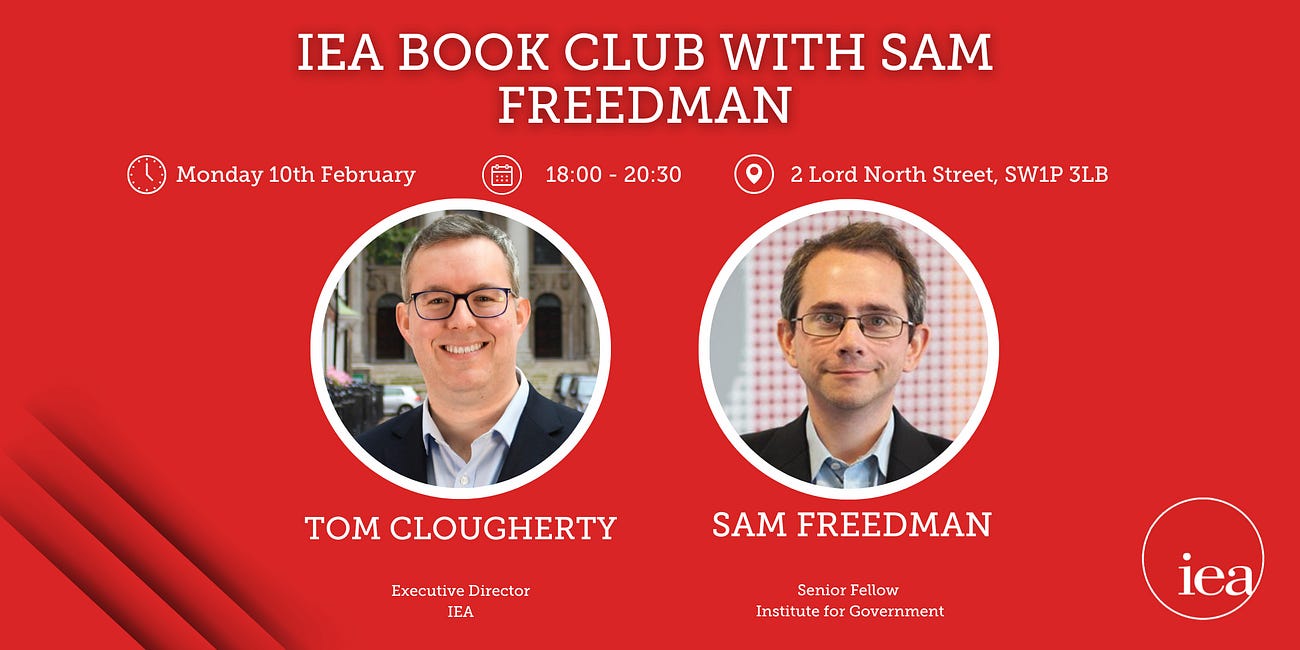 [INVITATION] IEA Book Club with Sam Freedman