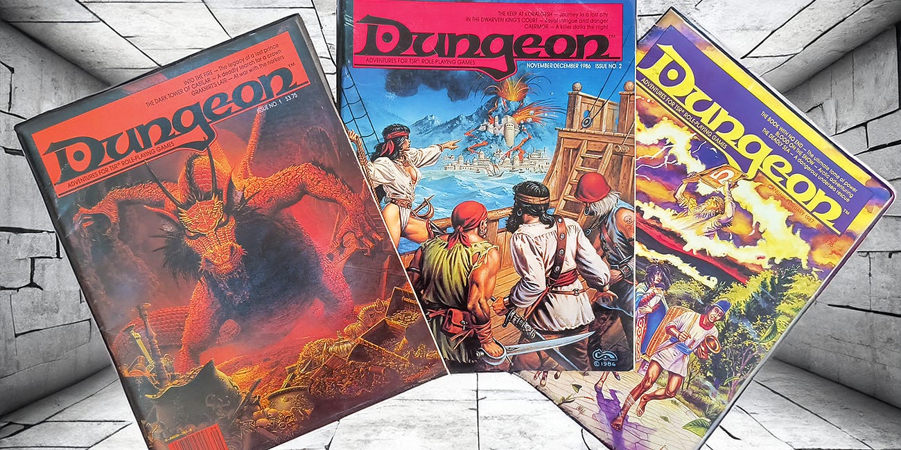 Dungeon Magazine: Spelunking the First 3 Ever Made
