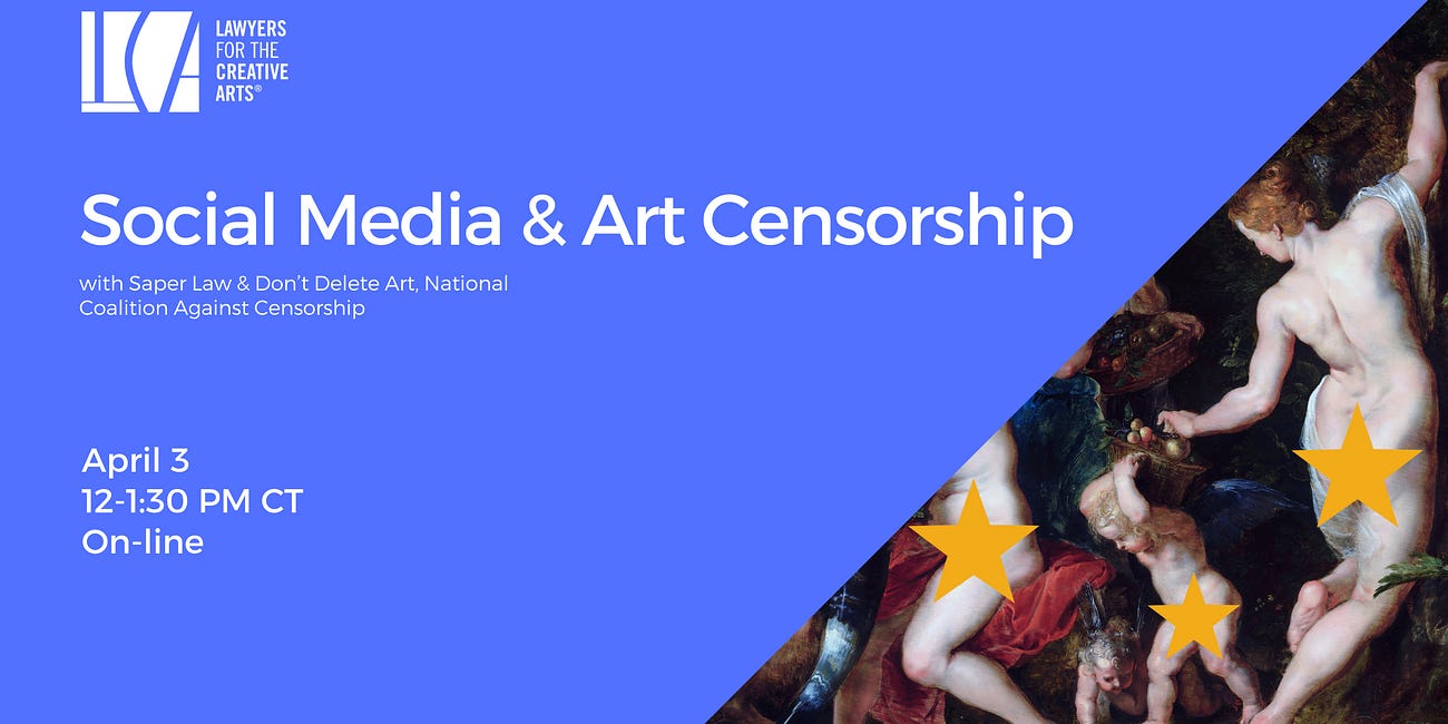 Free legal webinar to explore how platforms censor nude art
