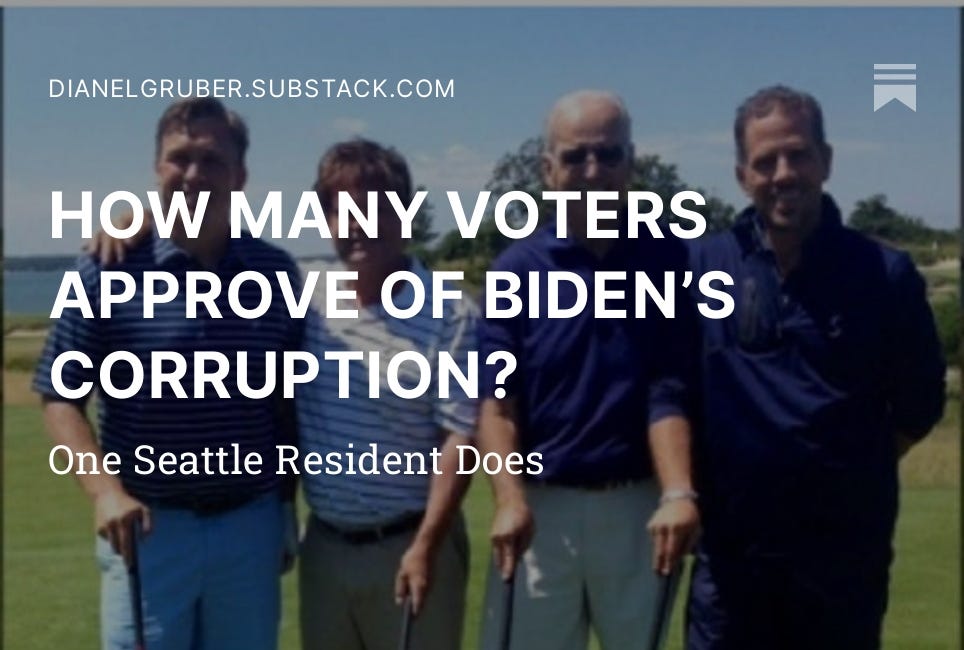 HOW MANY VOTERS APPROVE OF BIDEN’S CORRUPTION?