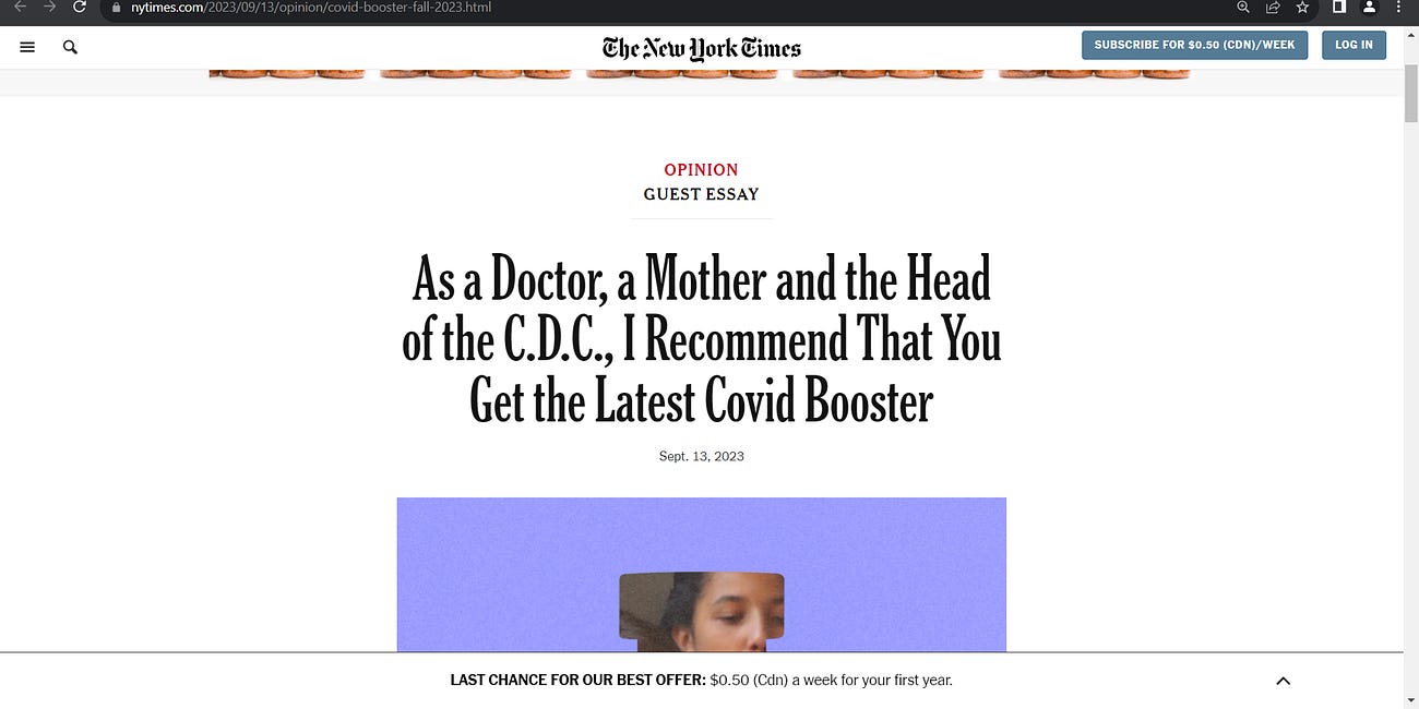 CDC director Dr. Mandy Cohen must be doing crack with Hunter & her brain thus addled given what she just told The New York Times; she has no concept of Oringinal Antigenic Sin/OAS (immune imprinting)