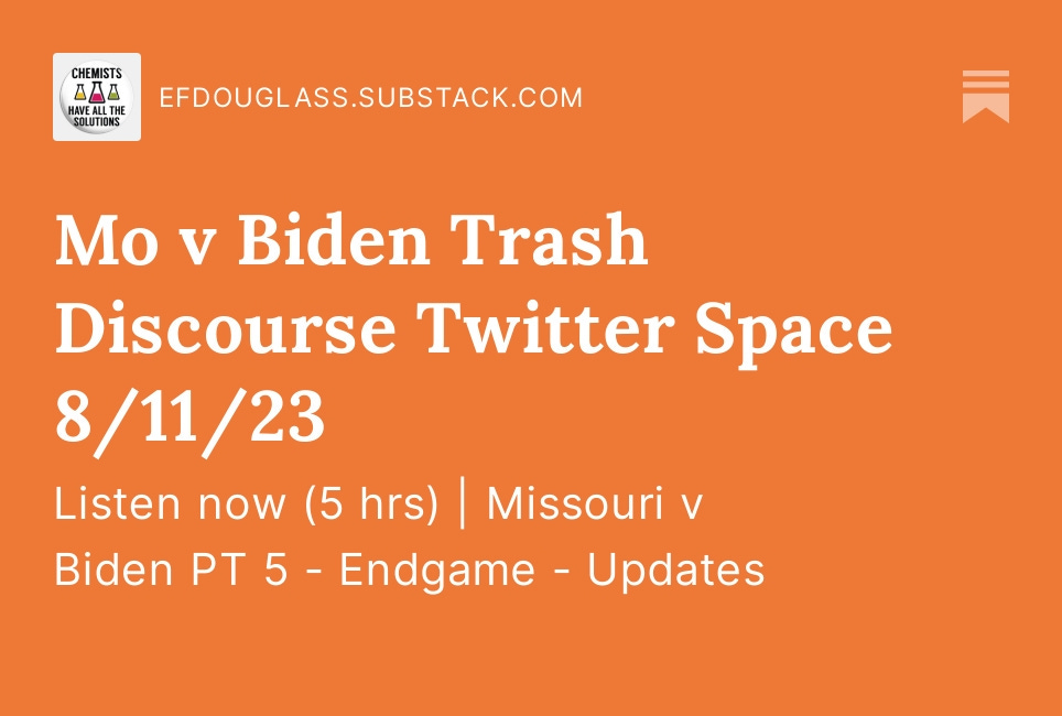 Mo v Biden Trash Discourse Twitter Space 8/11/23 Pt 5