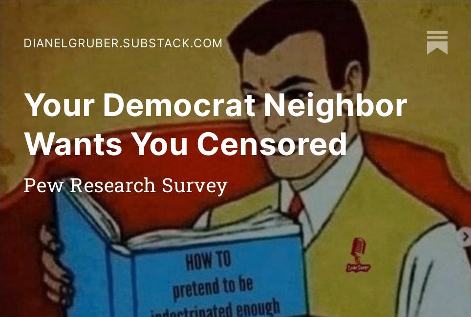 Your Democrat Neighbor Wants You Censored