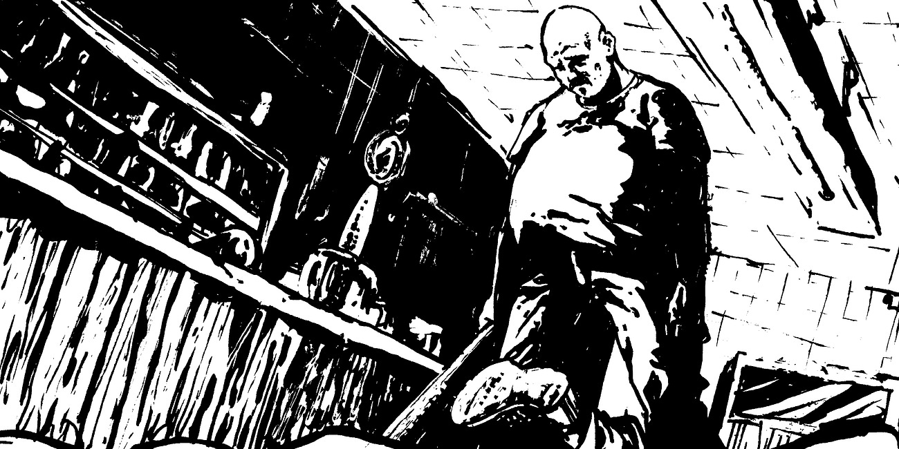 "Pool Sharks" by Gerard Brennan (BADASS HORROR)