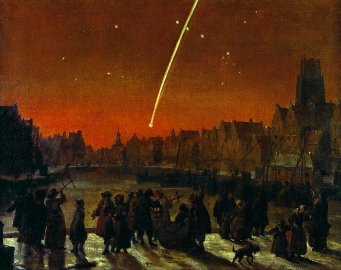 With the arrival of a comet in 1680, the moral superiority of Christianity vanished