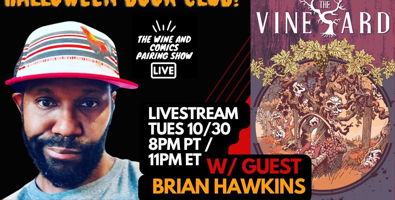 Halloween Book Club Livestream Tomorrow, Oct 30th with Guest, Brian Hawkins!