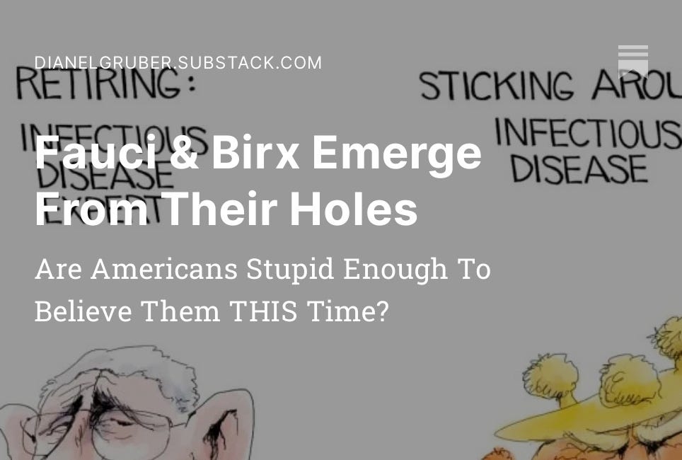 Fauci & Birx Emerge From Their Holes