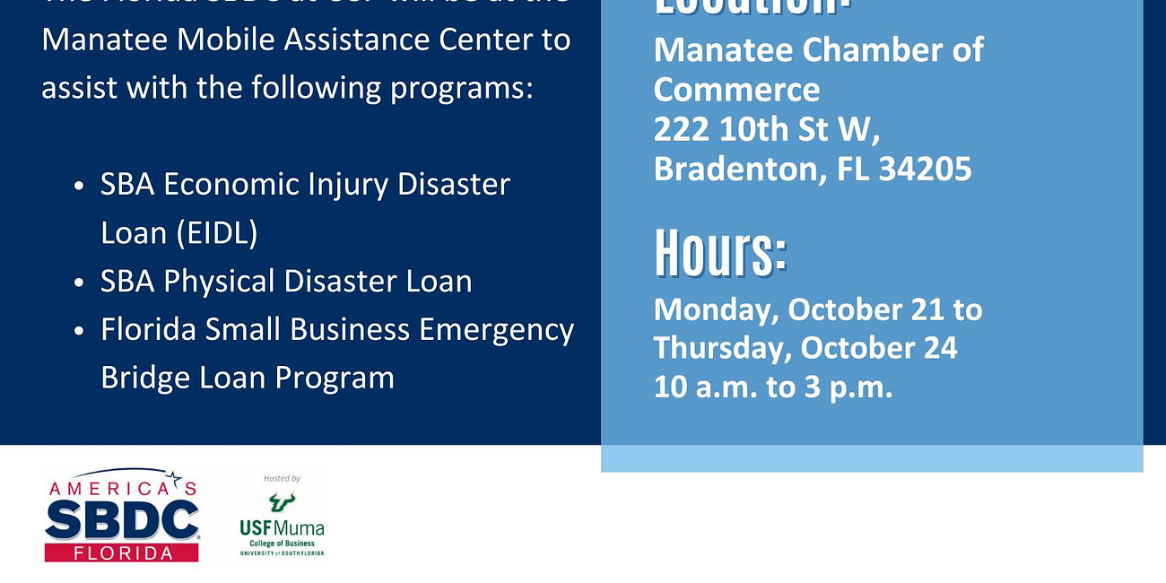 Manatee Mobile Assistance Center Provides Disaster Loan Support to Local Businesses