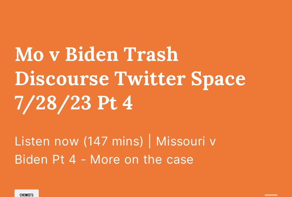 Mo v Biden Trash Discourse Twitter Space 7/28/23 Pt 4 