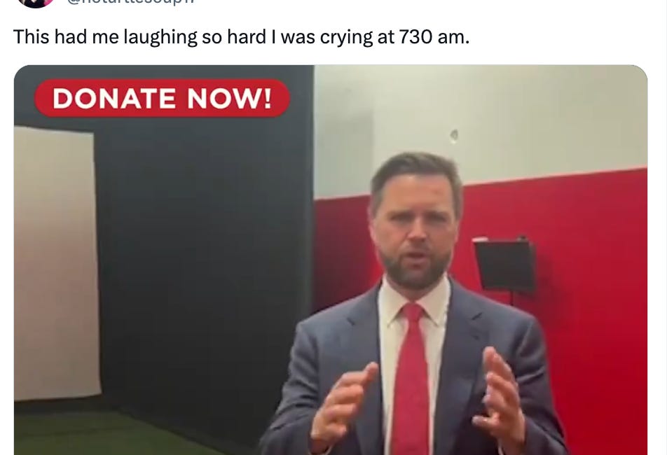 Dolphin Porn, Sex with a Couch, and Racist Mountain Dew: The Dam of JD Vance Jokes Has Broken 