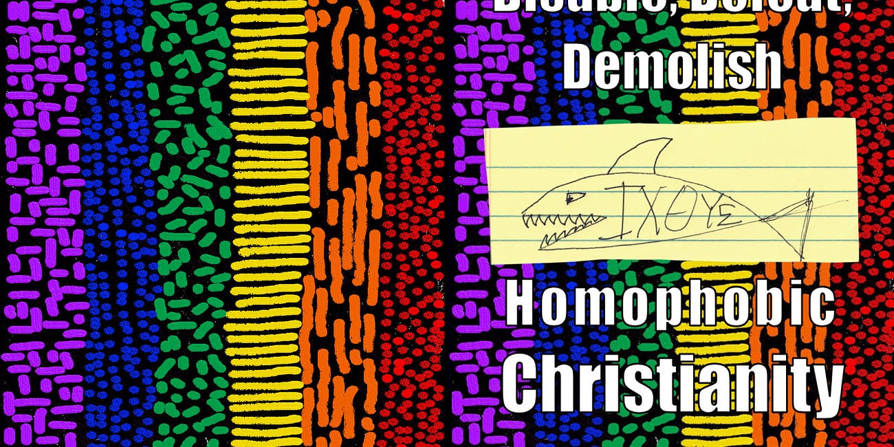 "Disable, Defeat, Demolish Homophobic Christianity" book is available free download. 